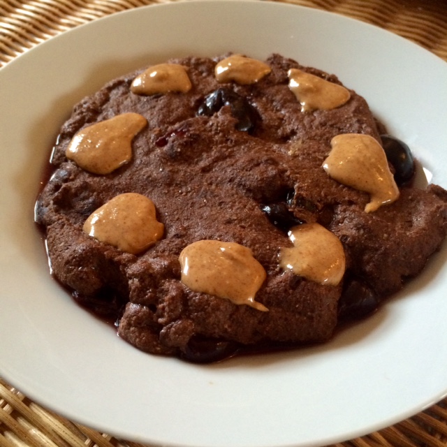 chocolate peanut butter paleo porridge oatmeal